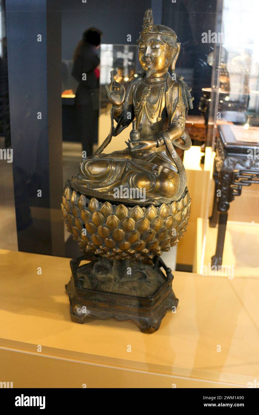 Reportage exposition 'L'Asie fantasmée' Musée Borely à Marseille : Guanyin Dinasty Yuan/Ming Banque D'Images