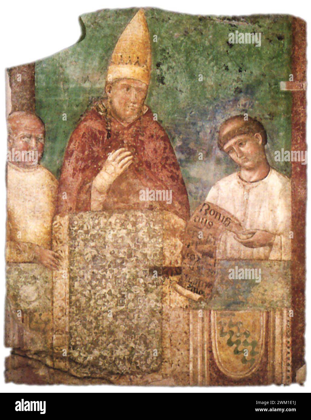 4067743 Rome, Basilique Saint-Jean-de-Latran, fresque du pape Bonifacio VIII proclamant l'année Sainte de 1300 (attribuée à Giotto) ; (add.info.: Jubilé 2000 Roma, Basilica di San Giovanni in Laterano, affresco di papa Bonifacio VIII che proclama il giubileo del 1300 (attribuito a Giotto)) ; © Marcello Mencarini. Tous droits réservés 2024. Banque D'Images