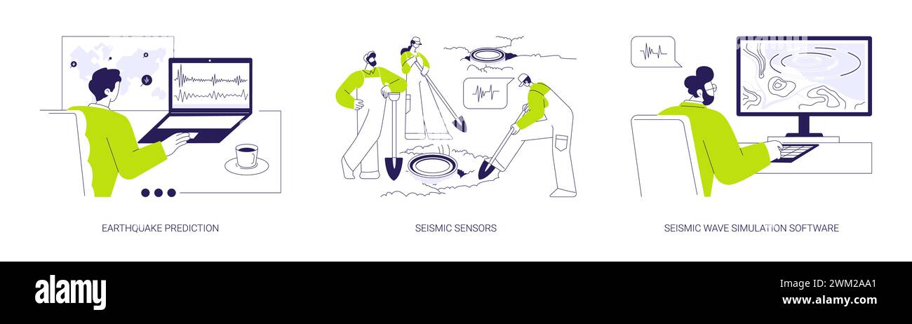 Sismologue concept abstrait illustrations vectorielles. Illustration de Vecteur