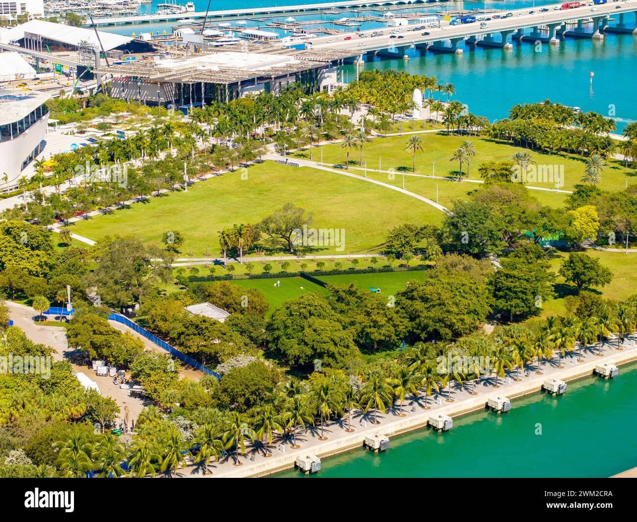 Museum Park Downtown Miami Floride photo aérienne Banque D'Images