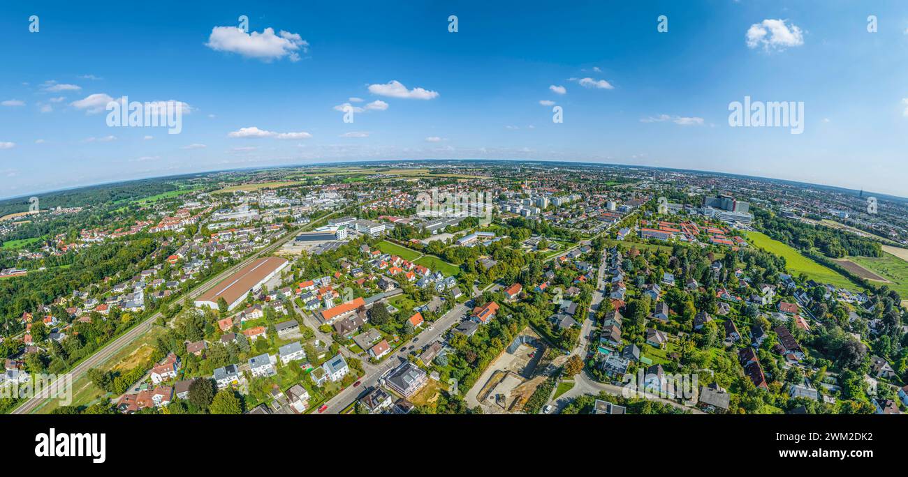 Westheim BEI Augsburg, Stadtteil von Neusäß im Luftbild Ausblick auf die Ortschaft Westheim und Umgebung Neusäß Westheim Bayern Deutschland *** Westhe Banque D'Images