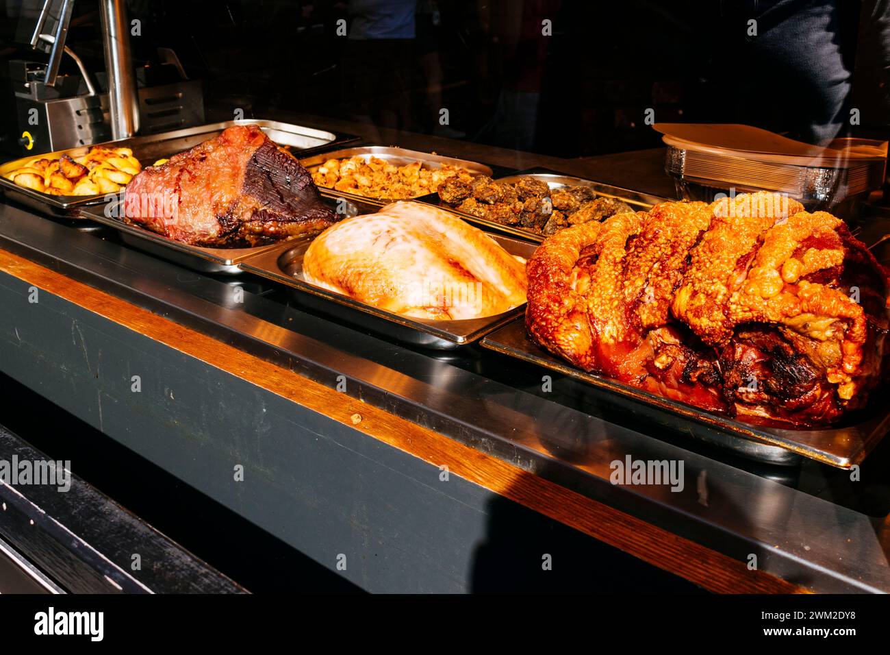 Vitrine du restaurant York Roast. Célèbre restaurant de cuisine britannique traditionnelle. York, North Yorkshire, Yorkshire et Humber, Angleterre, Uni Banque D'Images