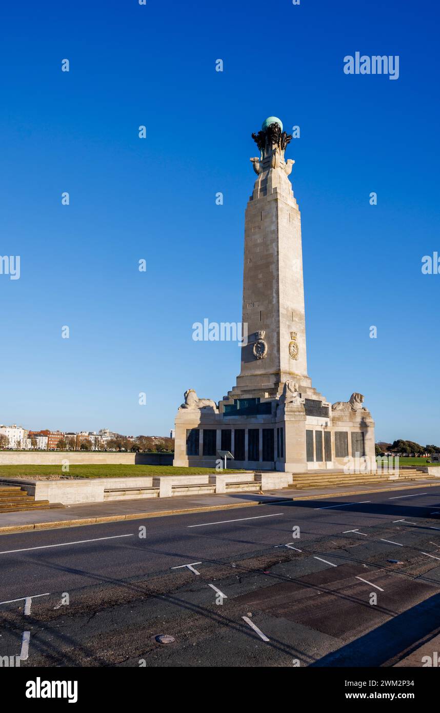 Portsmouth Naval Memorial extension à Clarence Parade, Portsmouth, Hampshire, un lieu de villégiature sur le Solent, côte sud de l'Angleterre Banque D'Images