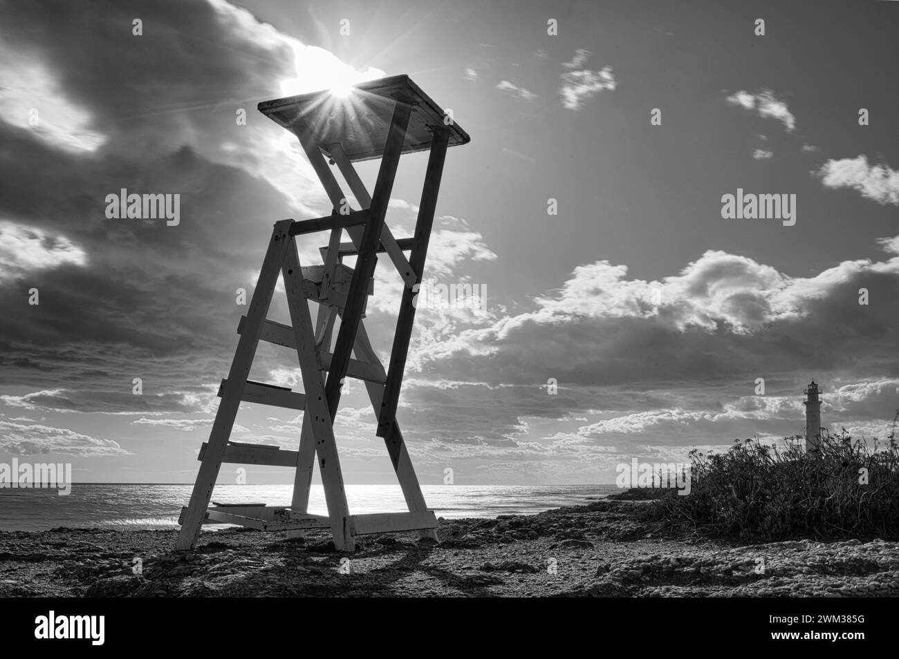 Belle assise haute pour les vacanciers à Torrox Costa Banque D'Images