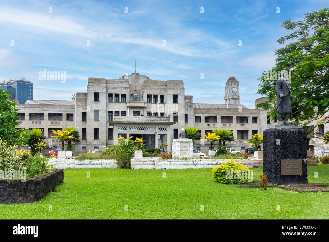 Bâtiment du gouvernement Suva (Département judiciaire), Victoria Parade, Suva, Viti Levu, République des Fidji Banque D'Images