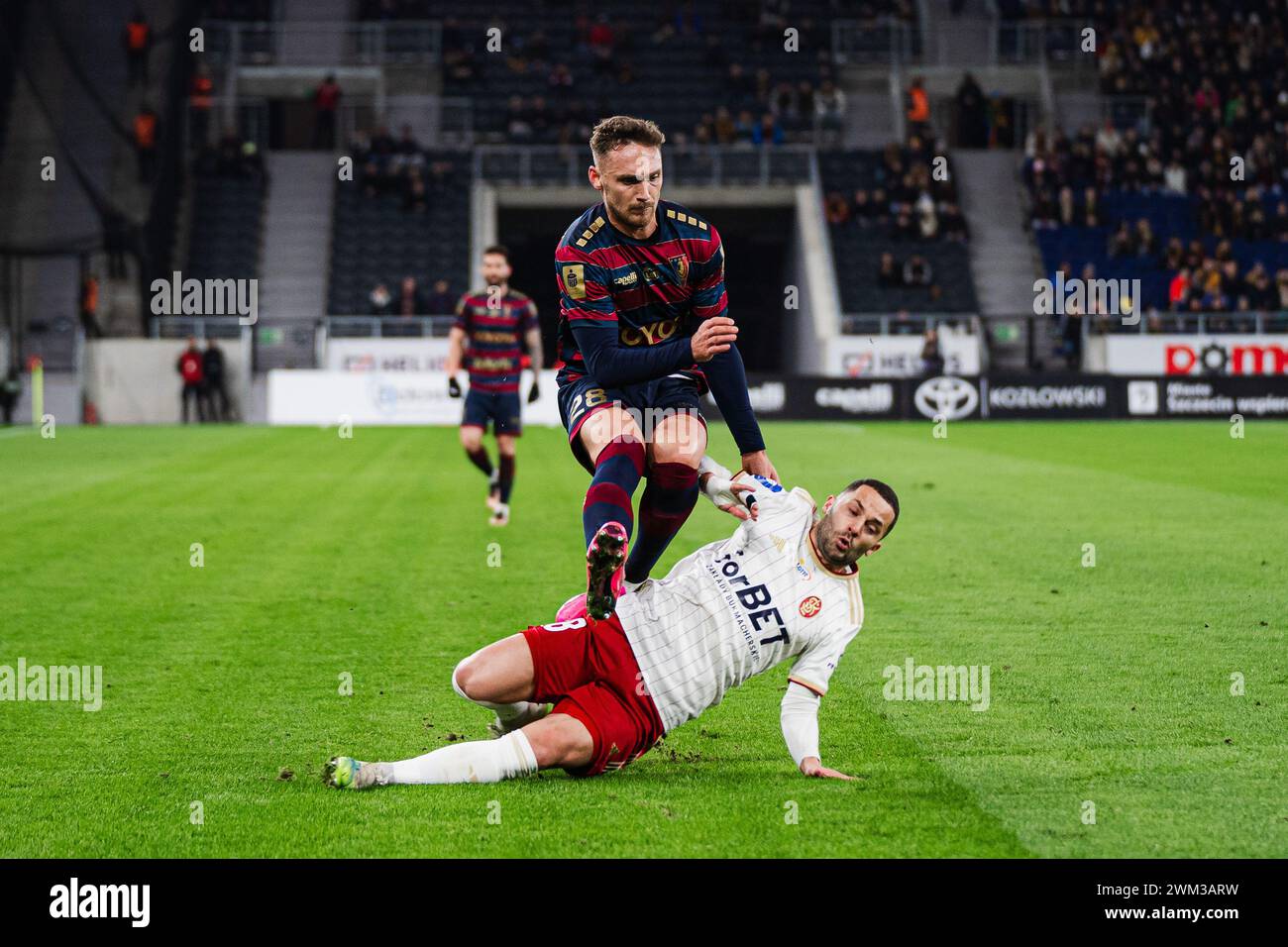 2024.02.23 Szczecin Pilka nozna mezczyzn PKO Ekstraklasa 2023/2024 Pogon Szczecin - LKS Lodz N/z Linus Wahlqvist Foto Hubert Bertin / PressFocus Football Polonais PKO Ekstraklasa League saison 2023/2024 Banque D'Images