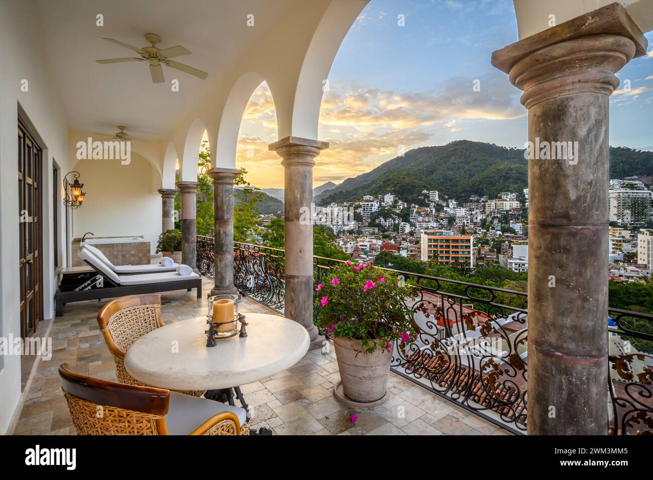 Casa Kimberly, un boutique hôtel de luxe à Puerto Vallarta, Mexique. Banque D'Images