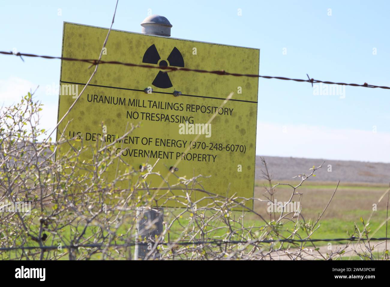 A 'Falls City, Texas. Dépôt de résidus d'uranium Mill. Pas d'intrusion
