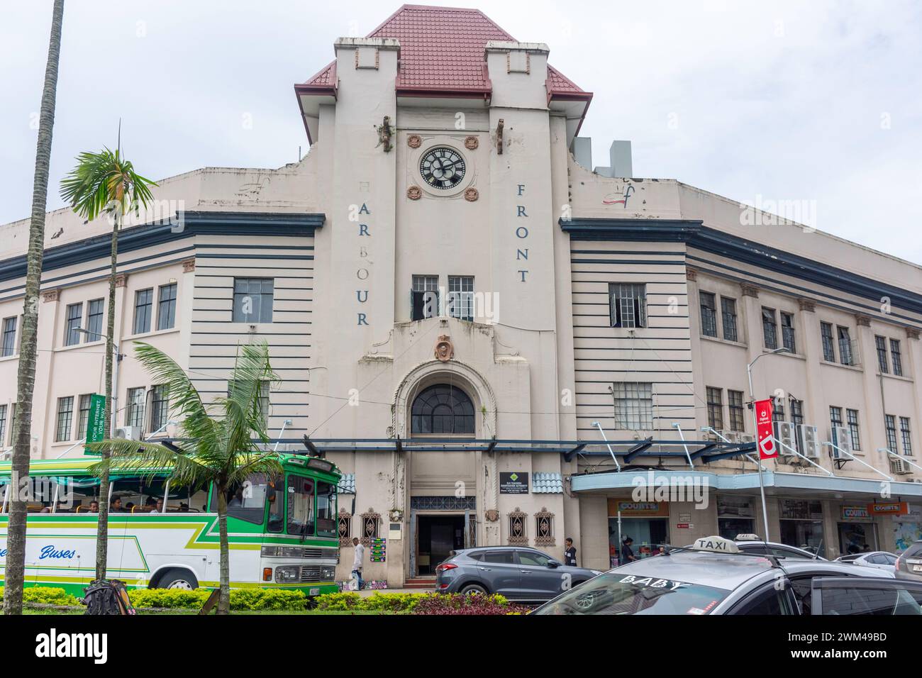 Harbour Front Buiilding, Usher Street, Suva, Viti Levu, République des Fidji Banque D'Images