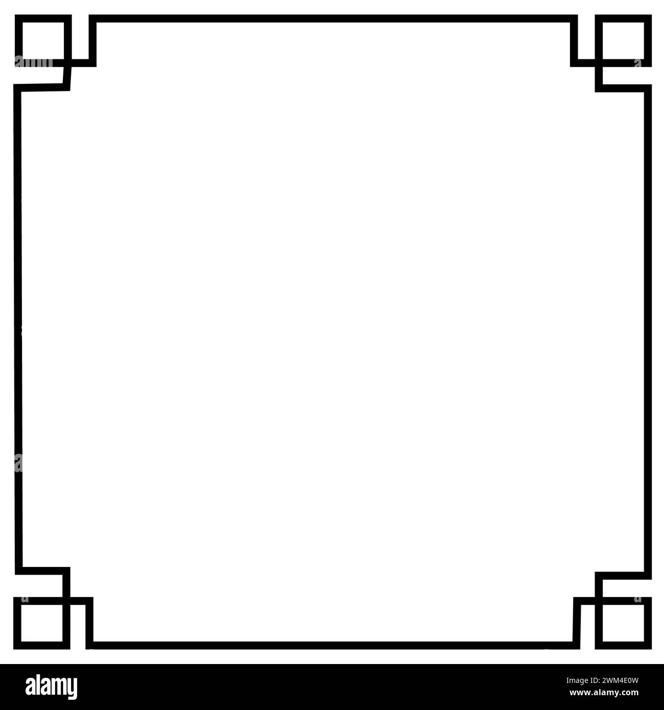 Icône de cadre carré. Signe de cadre vintage. Symbole de cadres vintage carrés. style plat. Banque D'Images