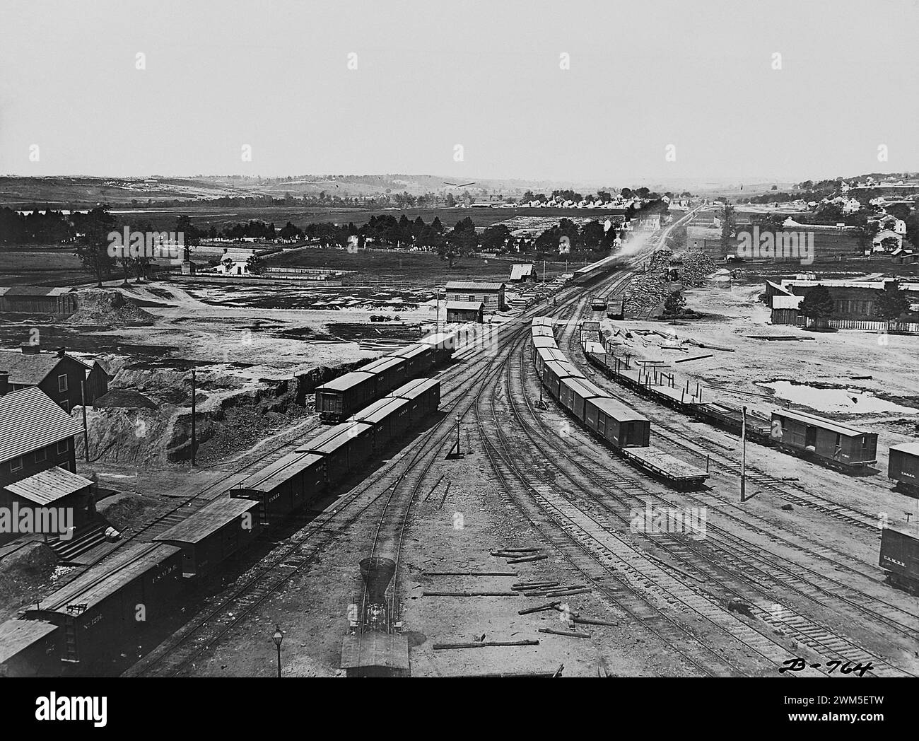 Gare de triage - photo de Mathew Benjamin Brady, C 1860 Banque D'Images