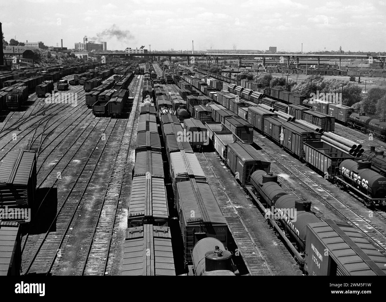 Vintage - cour de chemin de fer. Milwaukee, Wisconsin - Vachon, John, 1914-1975, photographe - juin 1941 Banque D'Images