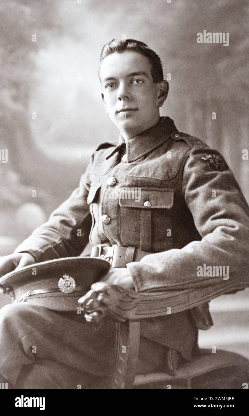 Sapeur dans la division South Midland Royal Engineers, Territoral Force, pendant la première Guerre mondiale. Banque D'Images