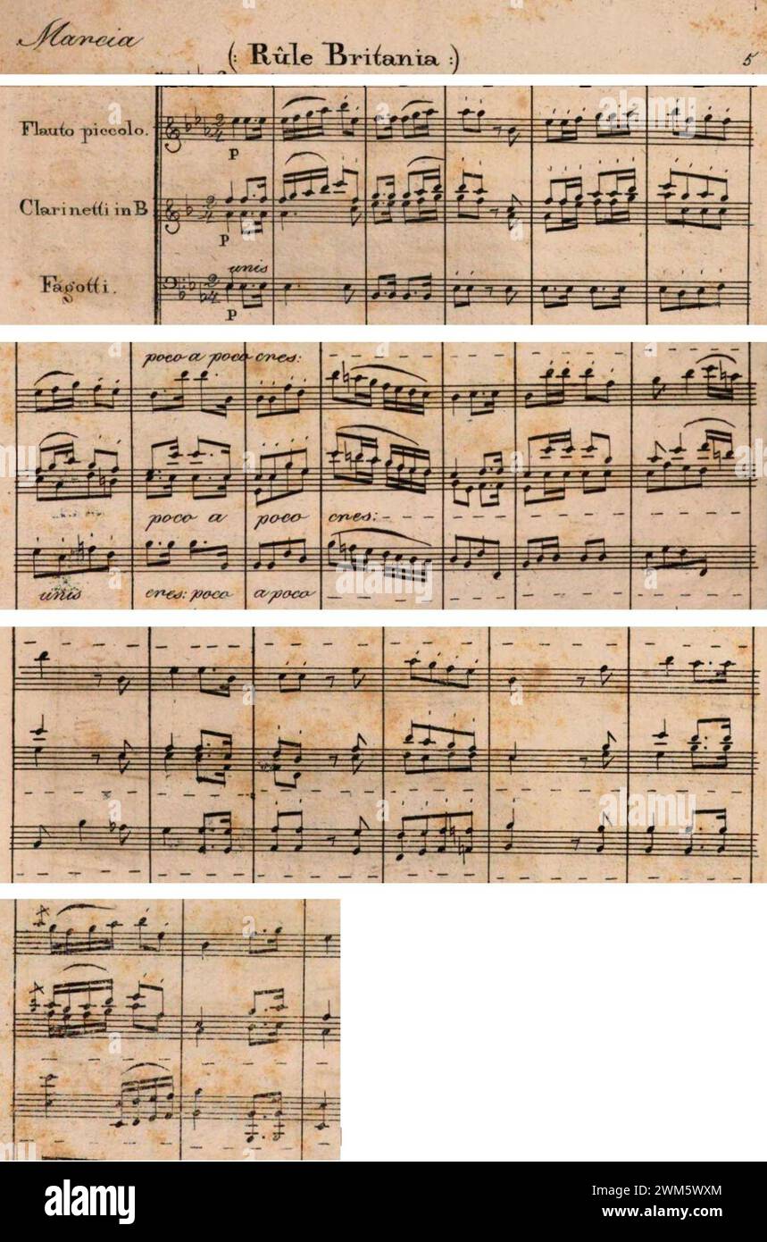 Beethoven - Wellingtons SIEG - Rule, Britannia. Banque D'Images