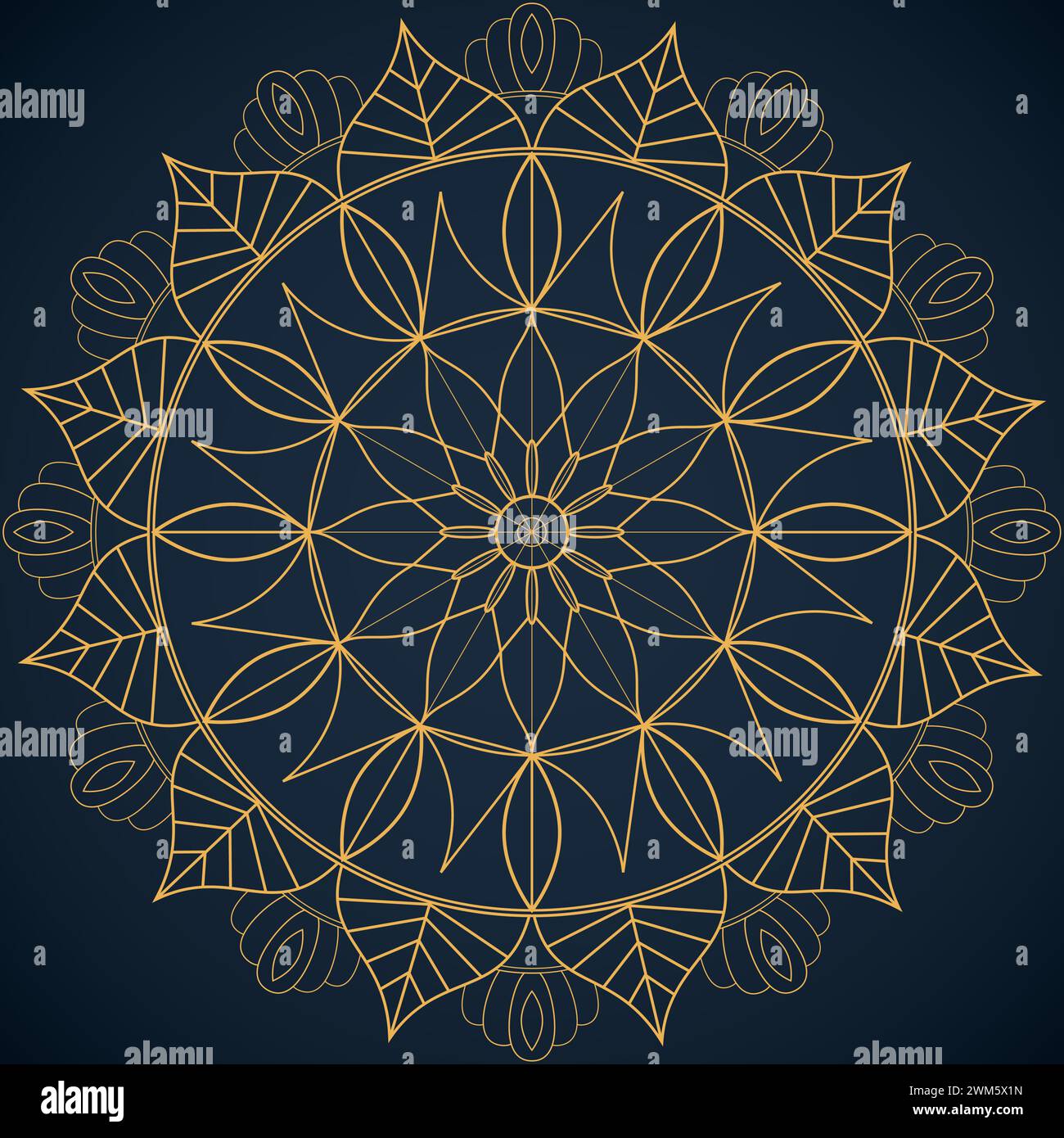 Vecteur de motif mandala doré Illustration de Vecteur