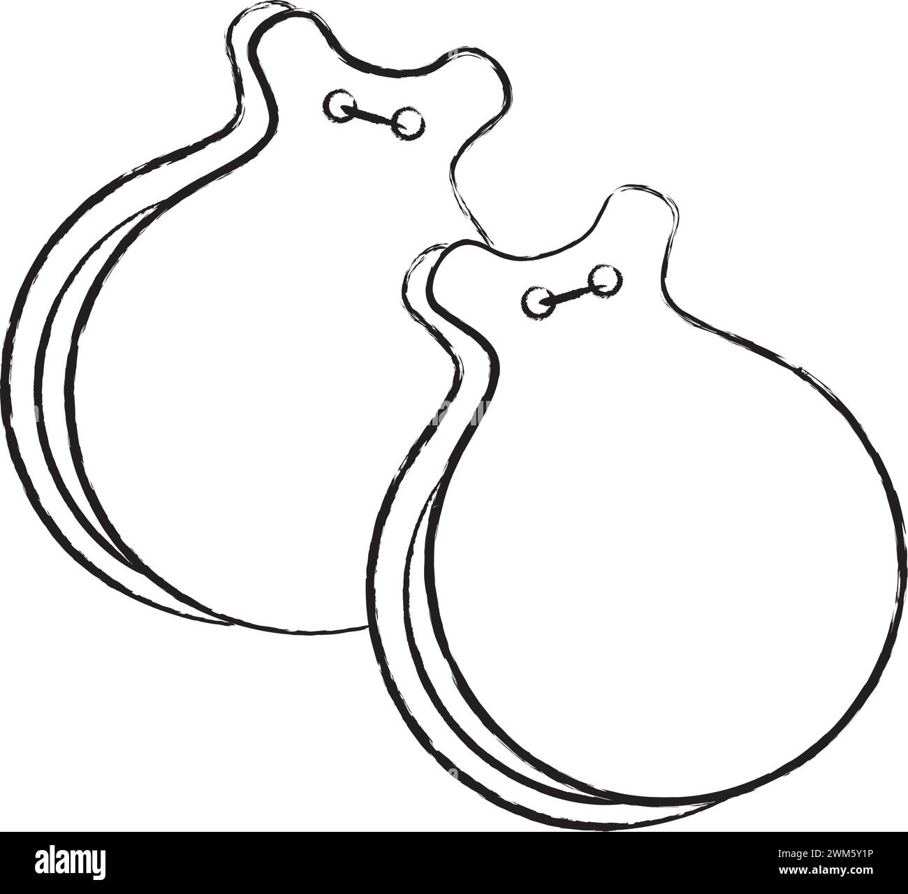 Contour isolé d'un vecteur castanets Illustration de Vecteur