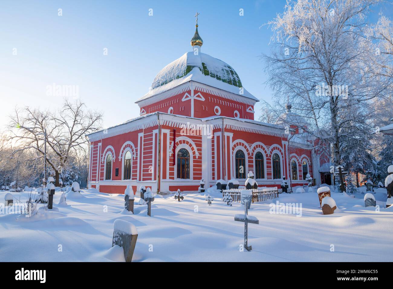 L'ancienne église de préparées George le victorieux (1790-1808) par un jour ensoleillé de janvier. Rybinsk. Région de Yaroslavl, Russie Banque D'Images