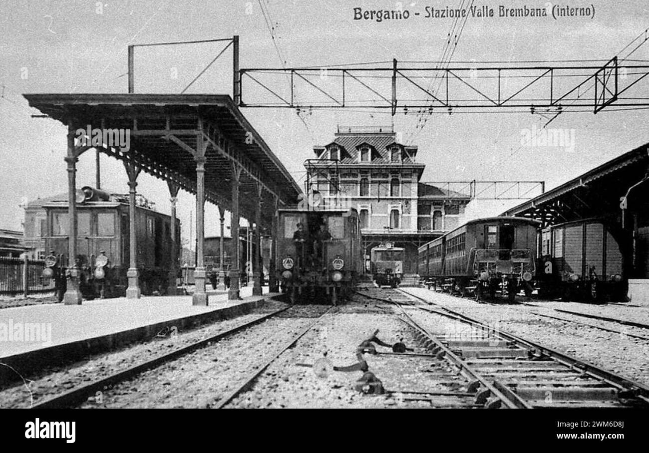 Bergame - Stazione Valle Brembana (interno). Banque D'Images