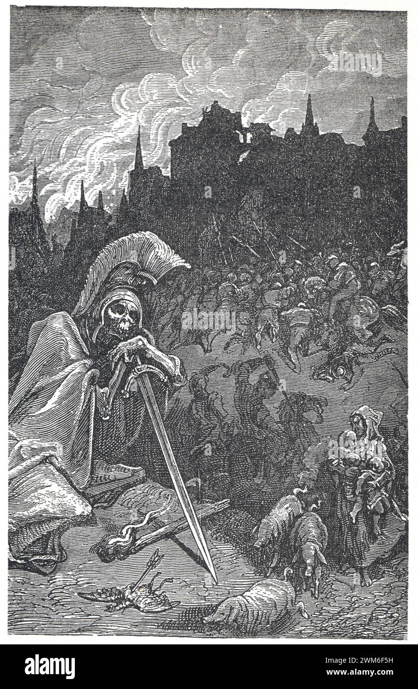 Gustave Doré. Illustration pour Gargantua de François Rabelais, parue dans Œuvres de Rabelais Banque D'Images Gustave Doré. Illustration pour Gargantua de François Rabelais, parue dans Œuvres de Rabelais Banque D'Images