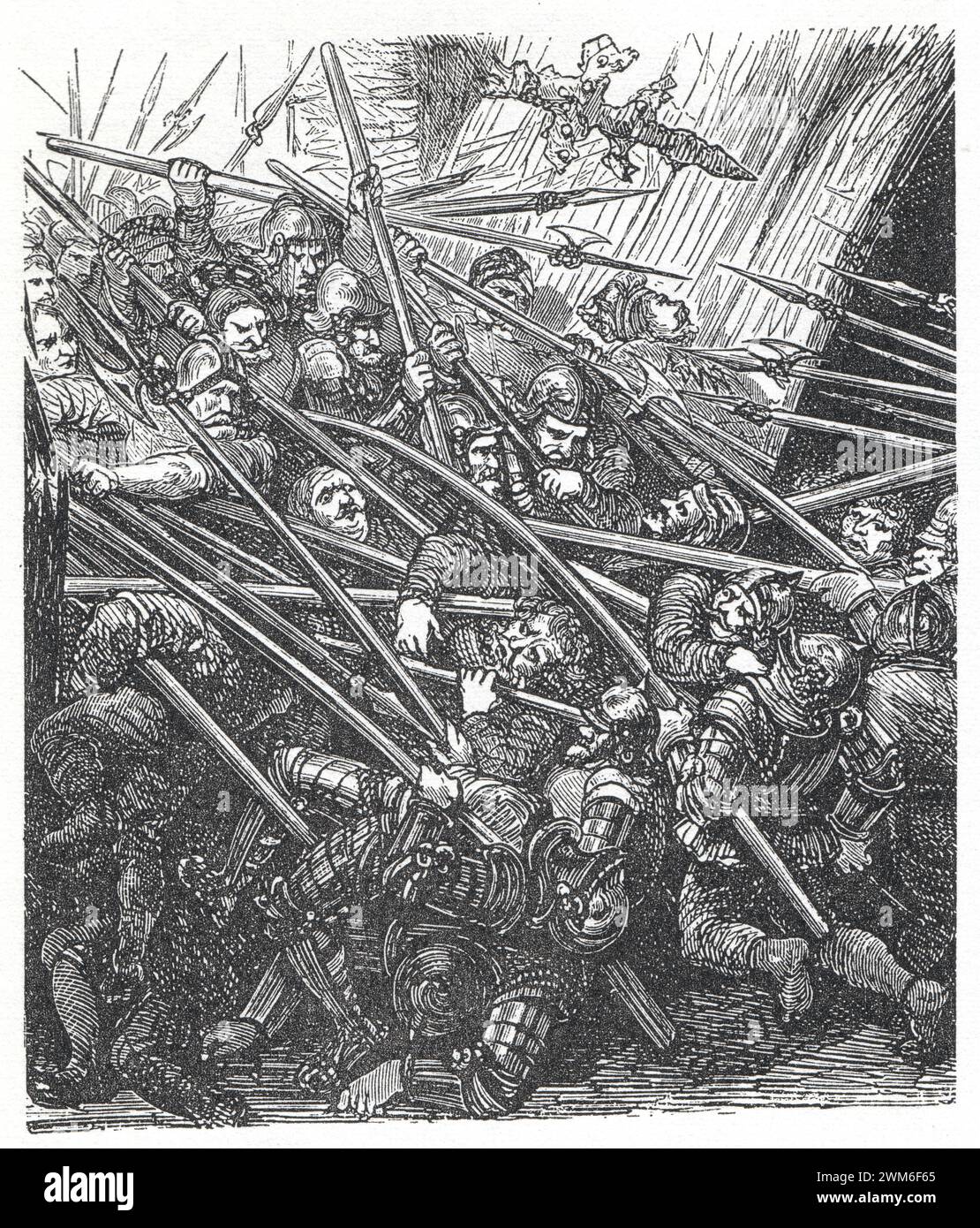 Gustave Doré. Illustration pour Gargantua de François Rabelais, parue dans Œuvres de Rabelais Banque D'Images