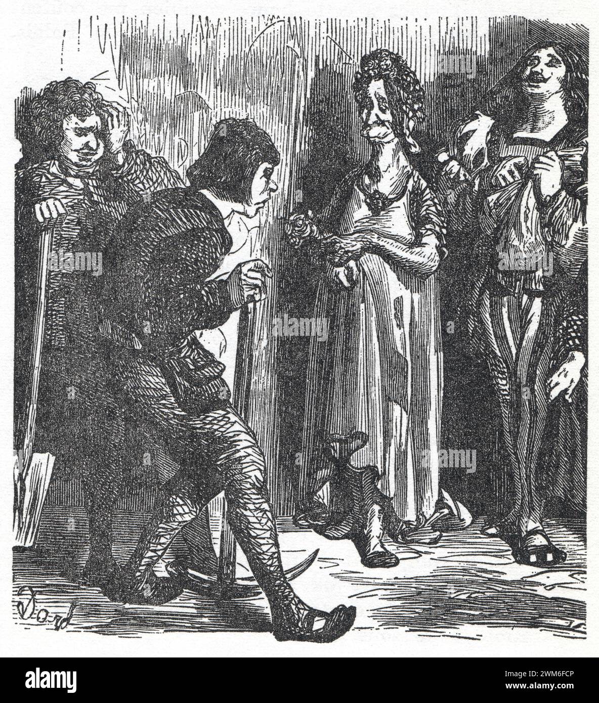 Gustave Doré. Illustration pour Gargantua de François Rabelais, parue dans Œuvres de Rabelais Banque D'Images