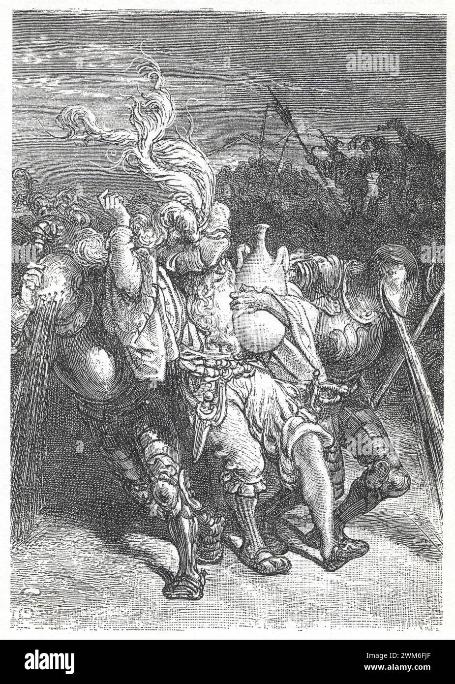 Gustave Doré. Illustration pour Gargantua de François Rabelais, parue dans Œuvres de Rabelais Banque D'Images