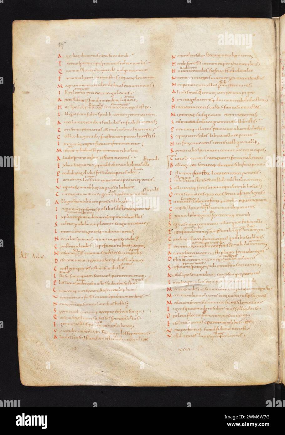 COD. 45, F. 19v – Lucanus de bello civili, Dracontius Orestes, Hyginus de astronomia, Figurae Graecorum. Banque D'Images