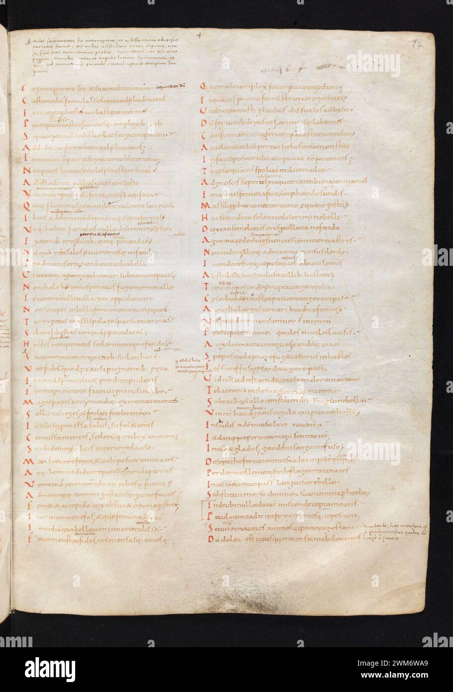 COD. 45, F. 17r – Lucanus de bello civili, Dracontius Orestes, Hyginus de astronomia, Figurae Graecorum. Banque D'Images