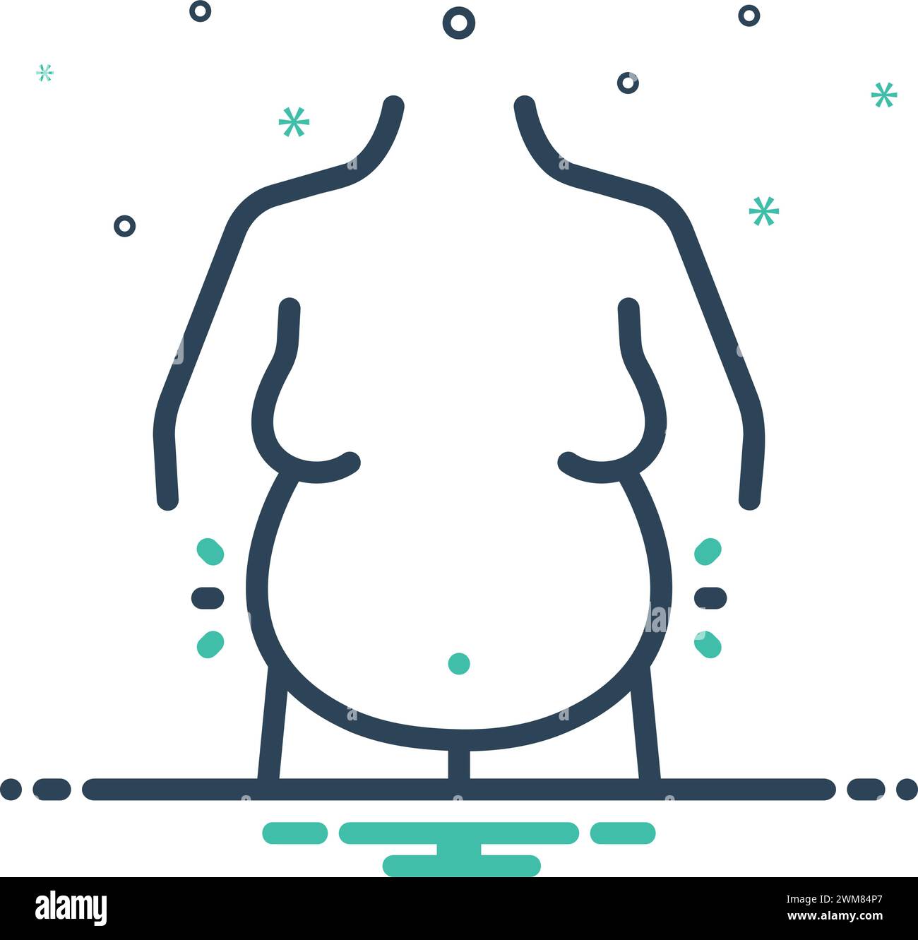 Icône pour ventre, estomac Illustration de Vecteur