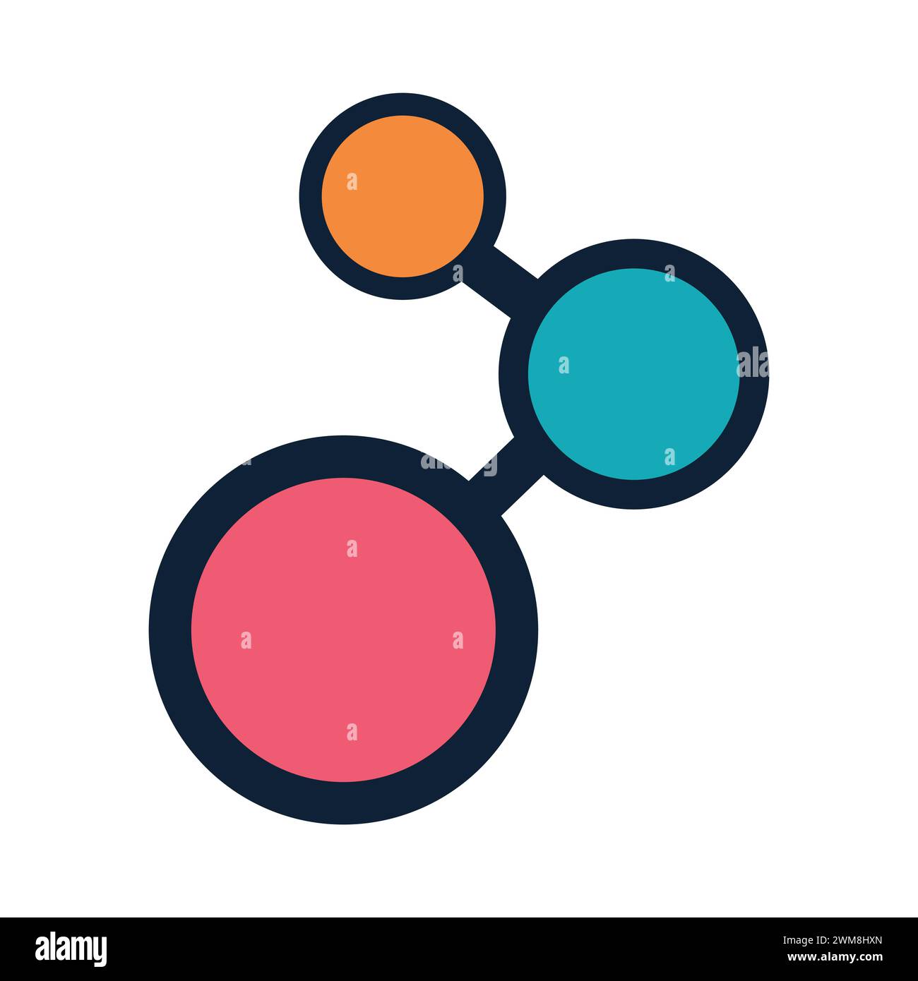 Structure d'étape de cercle d'infographie vide Illustration de Vecteur