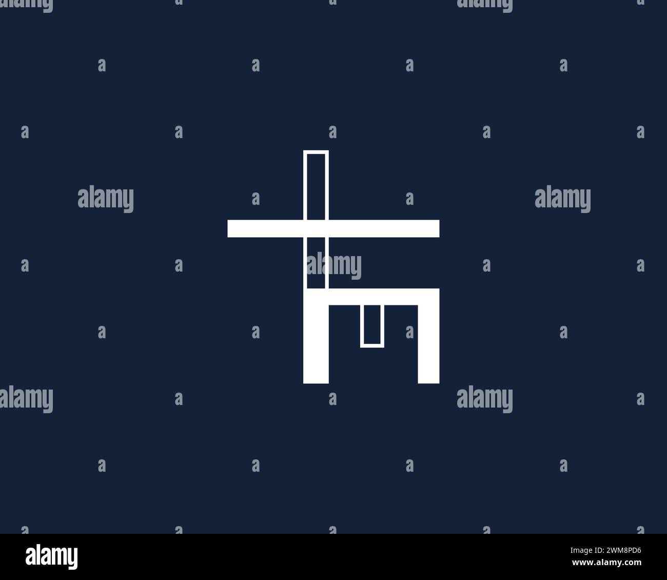 Modèle vectoriel de conception de logo Creative Letter TM Illustration de Vecteur