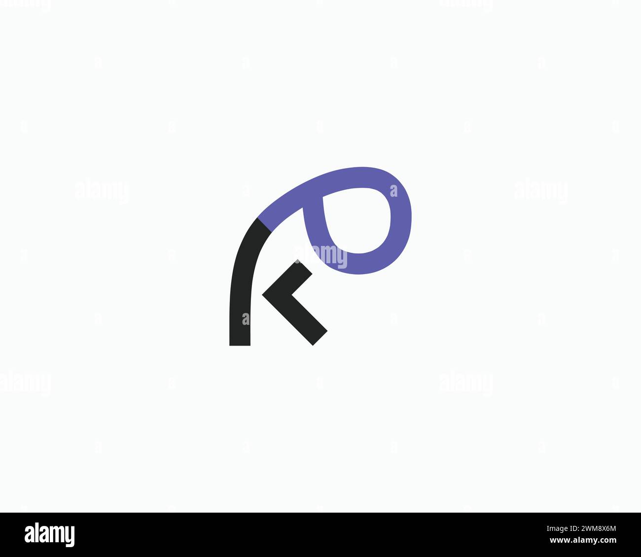 Modèle de vecteur de conception de logo Creative Letter PK Illustration de Vecteur