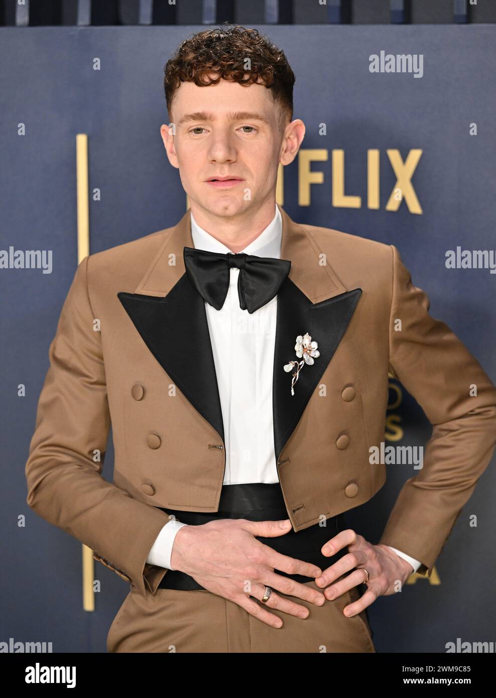 Los Angeles, États-Unis. 24 février 2024. Los Angeles, États-Unis. 24 février 2024. Chris Perfetti assiste à la 30e édition annuelle des SAG Awards au Shrine Auditorium and Expo Hall de Los Angeles, Californie, le samedi 24 février 2023. Photo de Chris Chew/UPI crédit : UPI/Alamy Live News crédit : UPI/Alamy Live News Banque D'Images