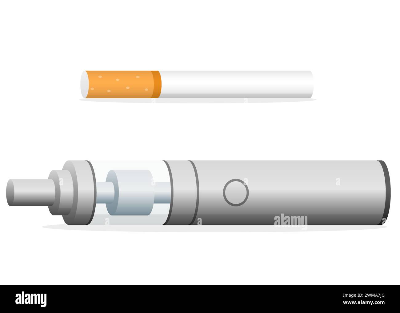 Illustration de cigarettes isolées sur fond blanc Illustration de Vecteur