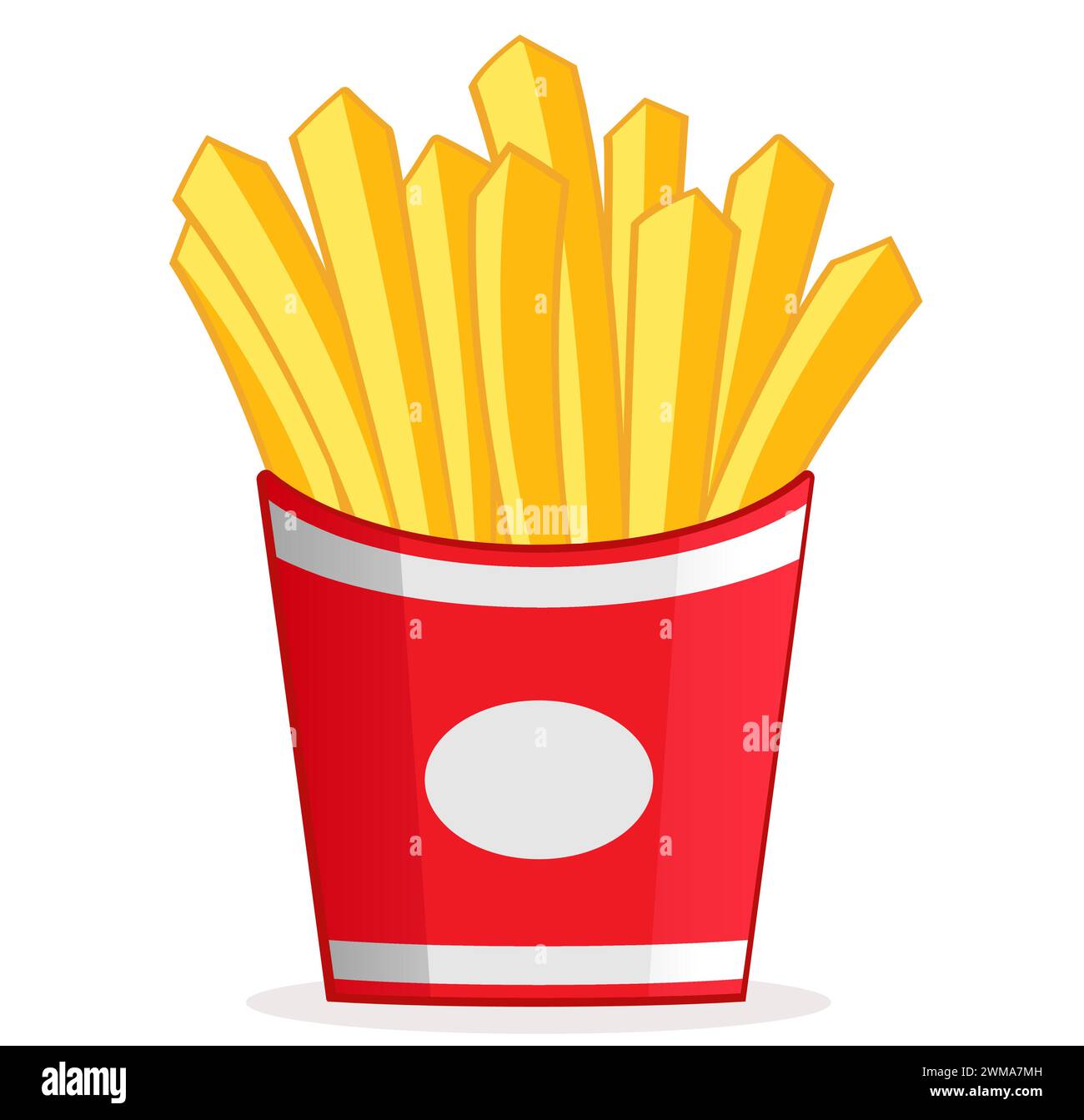 Illustration de la conception plate des frites isolées Illustration de Vecteur