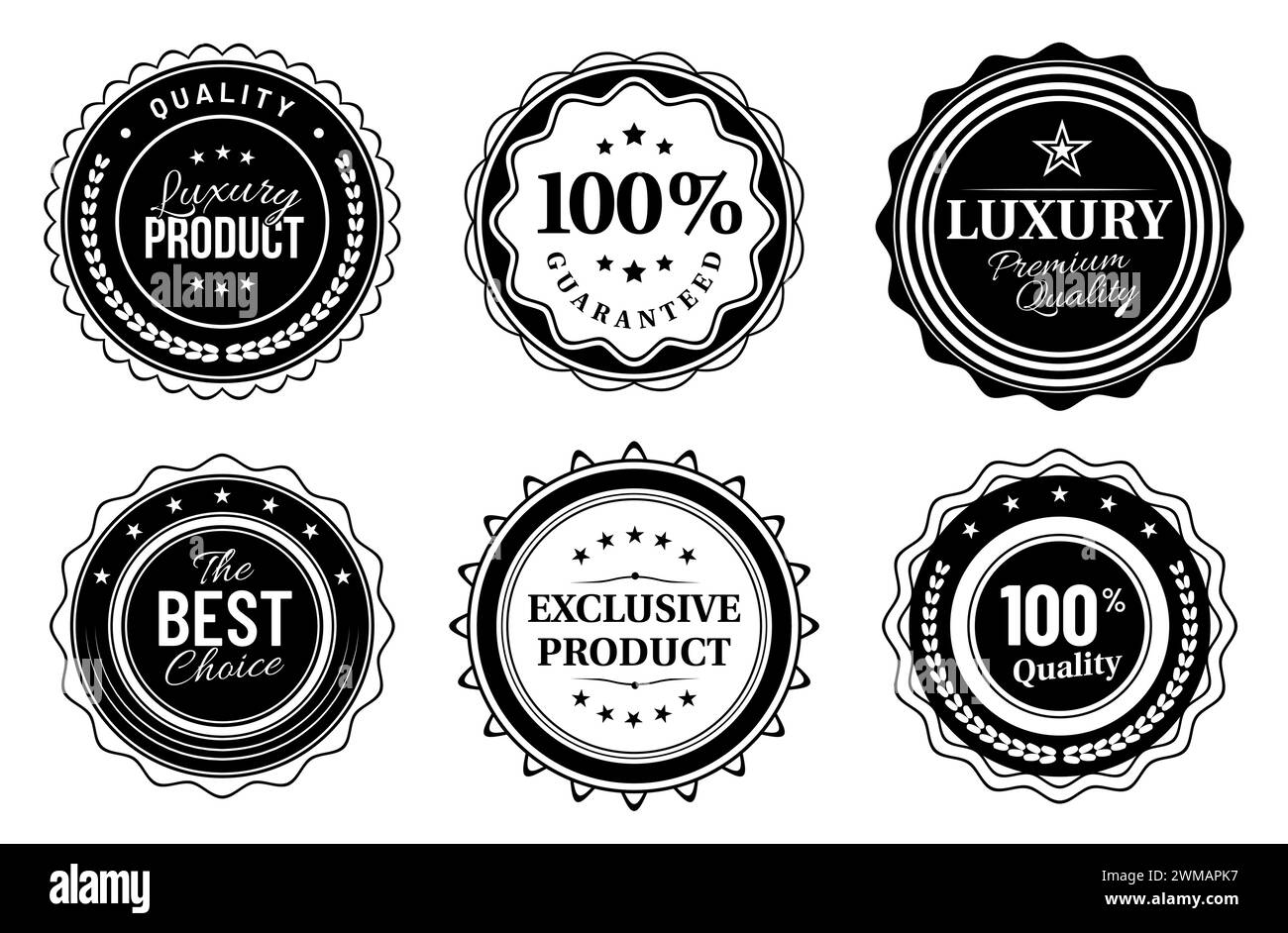 Badges de qualité supérieure. Vecteur de qualité badge Illustration de Vecteur