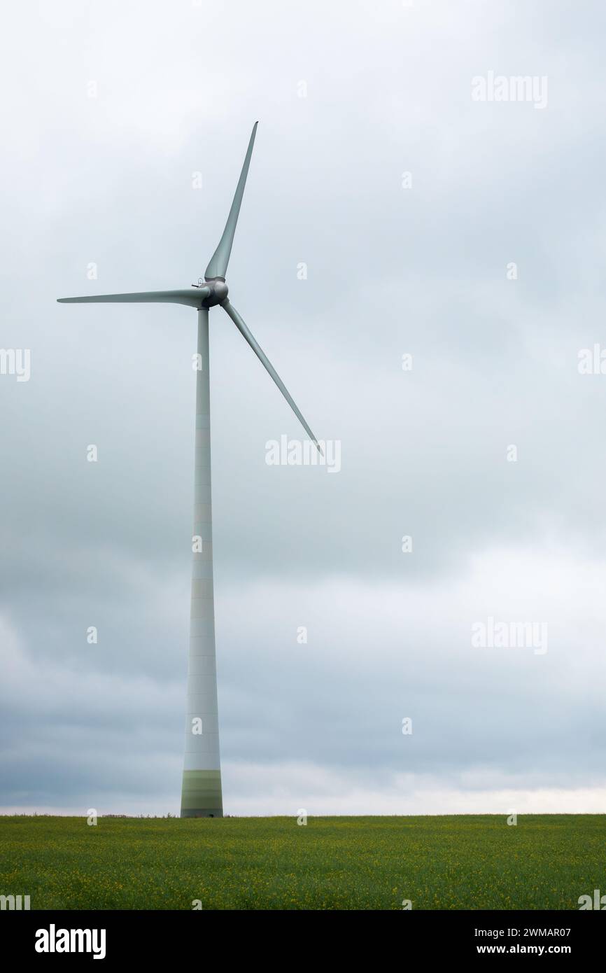 Éolienne - développement durable, respectueux de l'environnement, concept d'énergie renouvelable. Banque D'Images