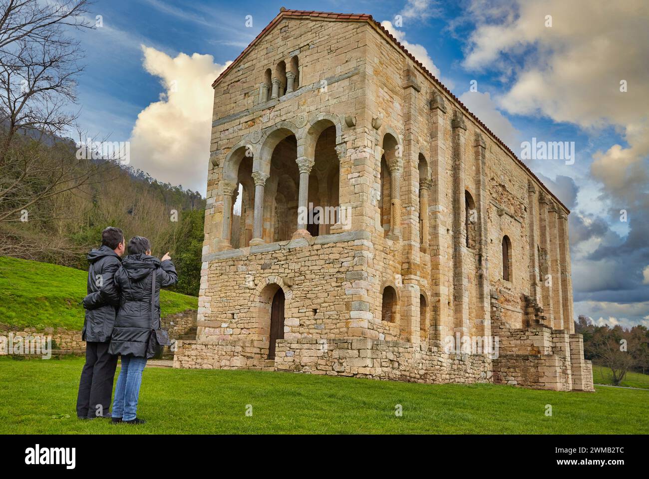 Église Sainte-Marie au mont Naranco, Oviedo, Asturies, Espagne Banque D'Images