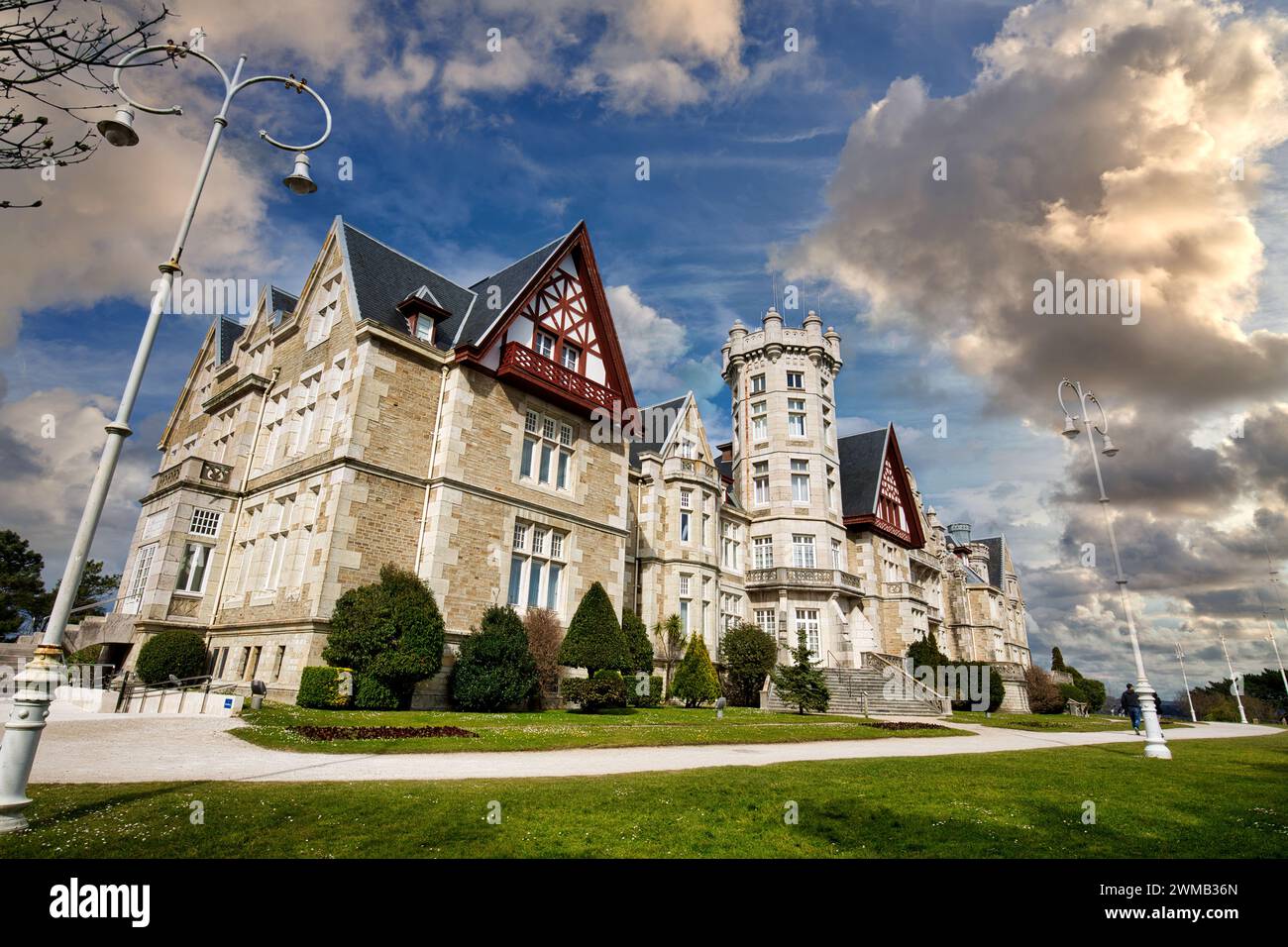 Universidad Internacional Menéndez Pelayo, Palacio et de la péninsule de la Magdalena, Santander, Cantabria, Spain, Europe Banque D'Images