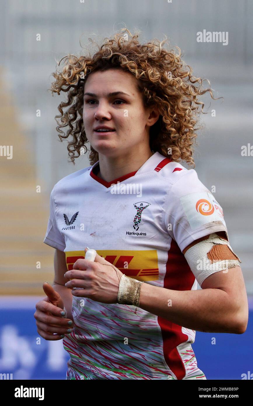 Exeter, Devon, Royaume-Uni. 24 février 2024. Allianz Premiership Women's Rugby : Exeter Chiefs v Harlequins Women at Sandy Park, Exeter, Devon, Royaume-Uni. Photo : Ellie Kildunne crédit : Nidpor/Alamy Live News Banque D'Images