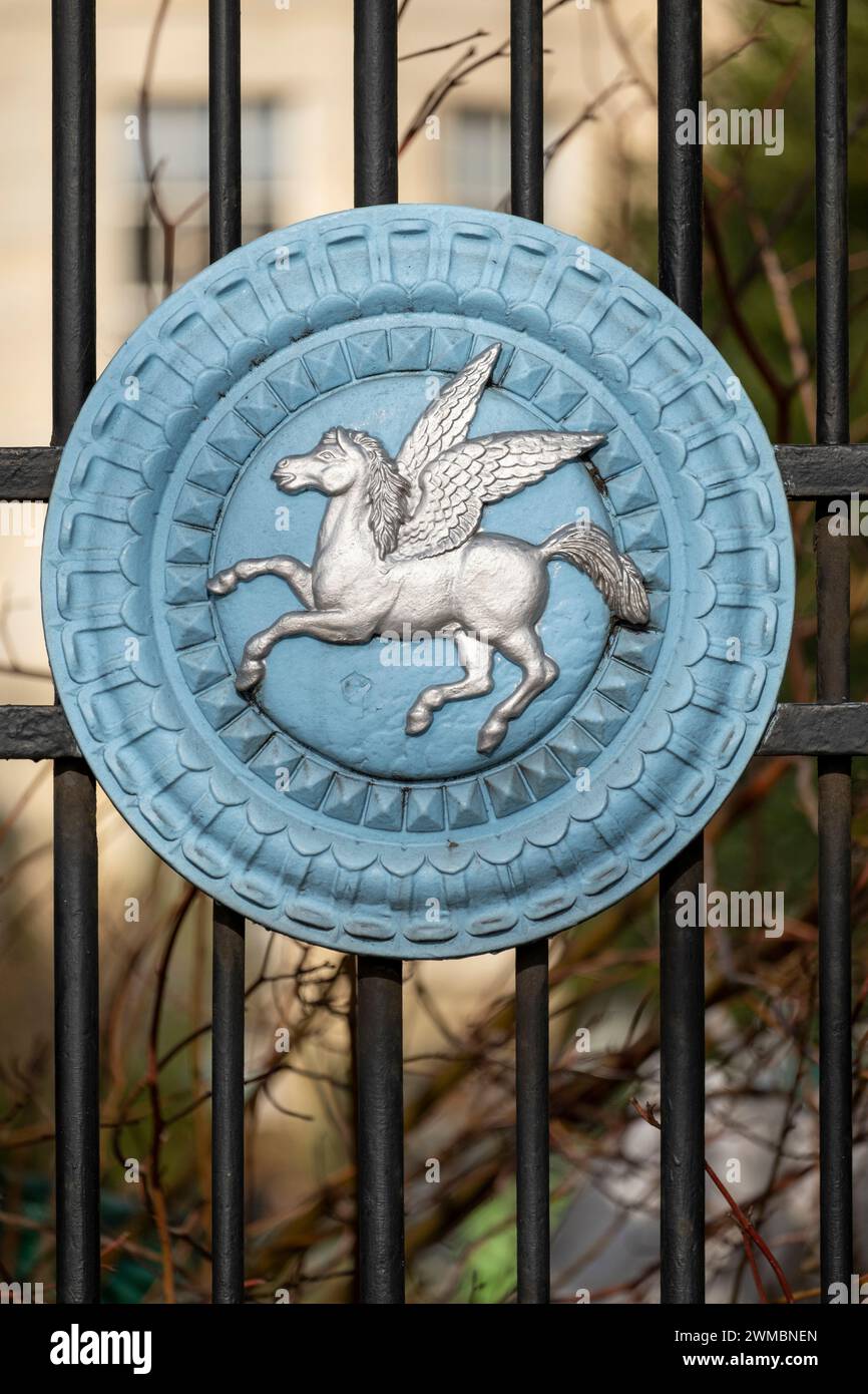 Entrée du Middle Temple sur Victoria Embankment, Londres, Angleterre Banque D'Images