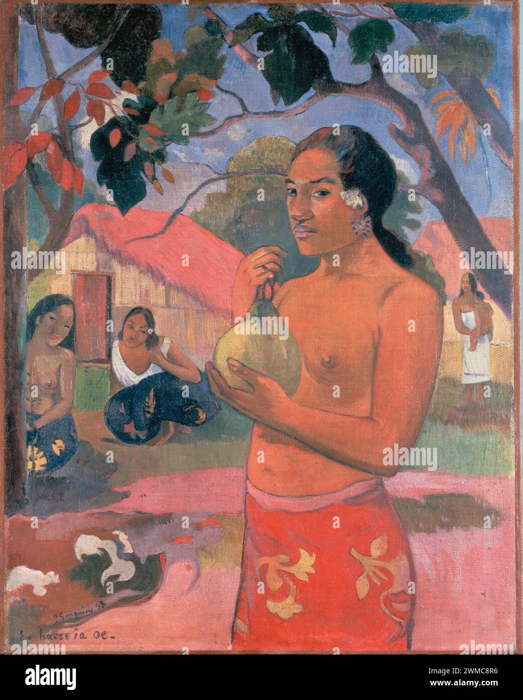 Gauguin, Paul - femme tenant un fruit (eu haere ia OE) 1893 Banque D'Images