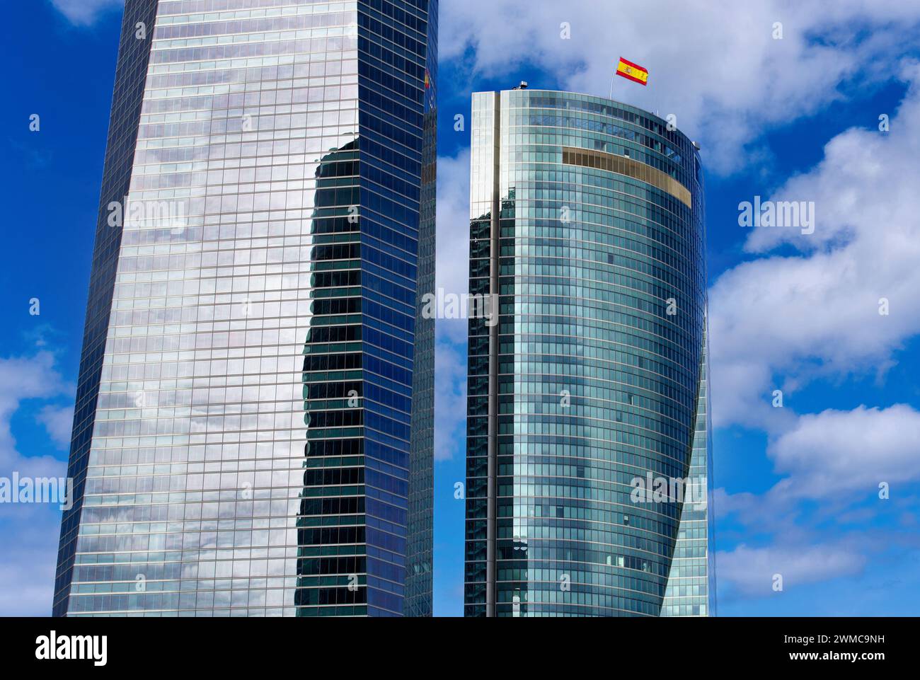 Torre de Cristal y Torre Espacio, CTBA, quartier des affaires de Cuatro Torres, Madrid, Espagne, Europe Banque D'Images