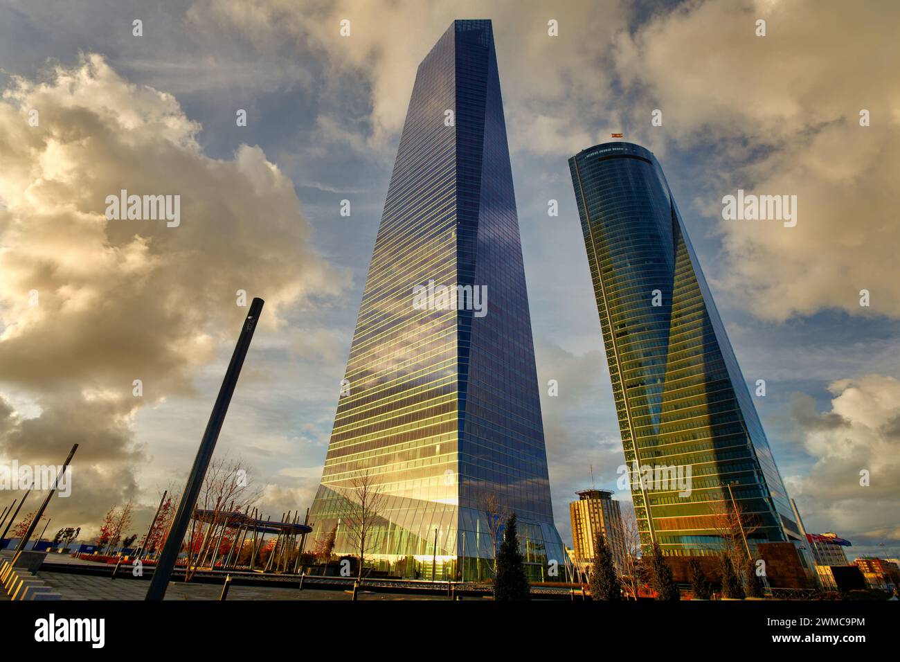 Torre de Cristal y Torre Espacio, CTBA, quartier des affaires de Cuatro Torres, Madrid, Espagne, Europe Banque D'Images