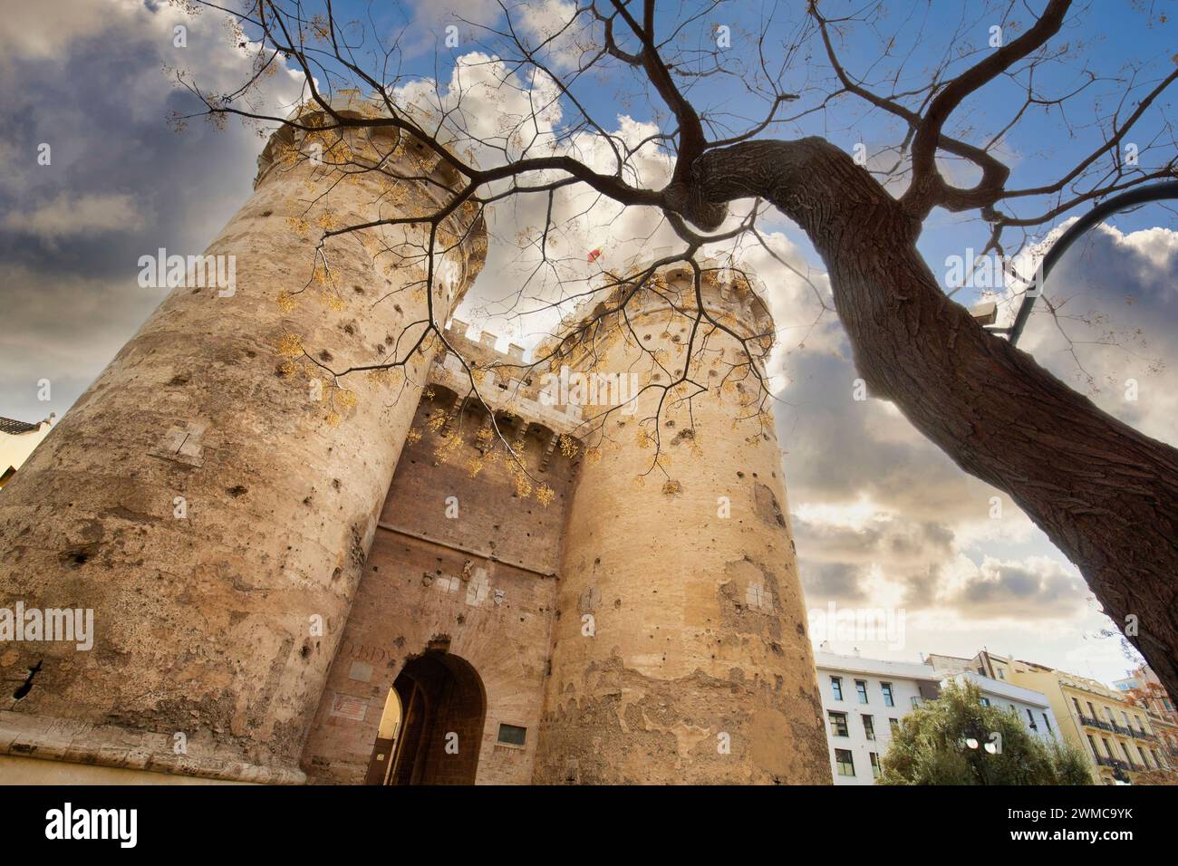 Torres de Quart. Valence. Communauté de Valence. L'Espagne. Banque D'Images