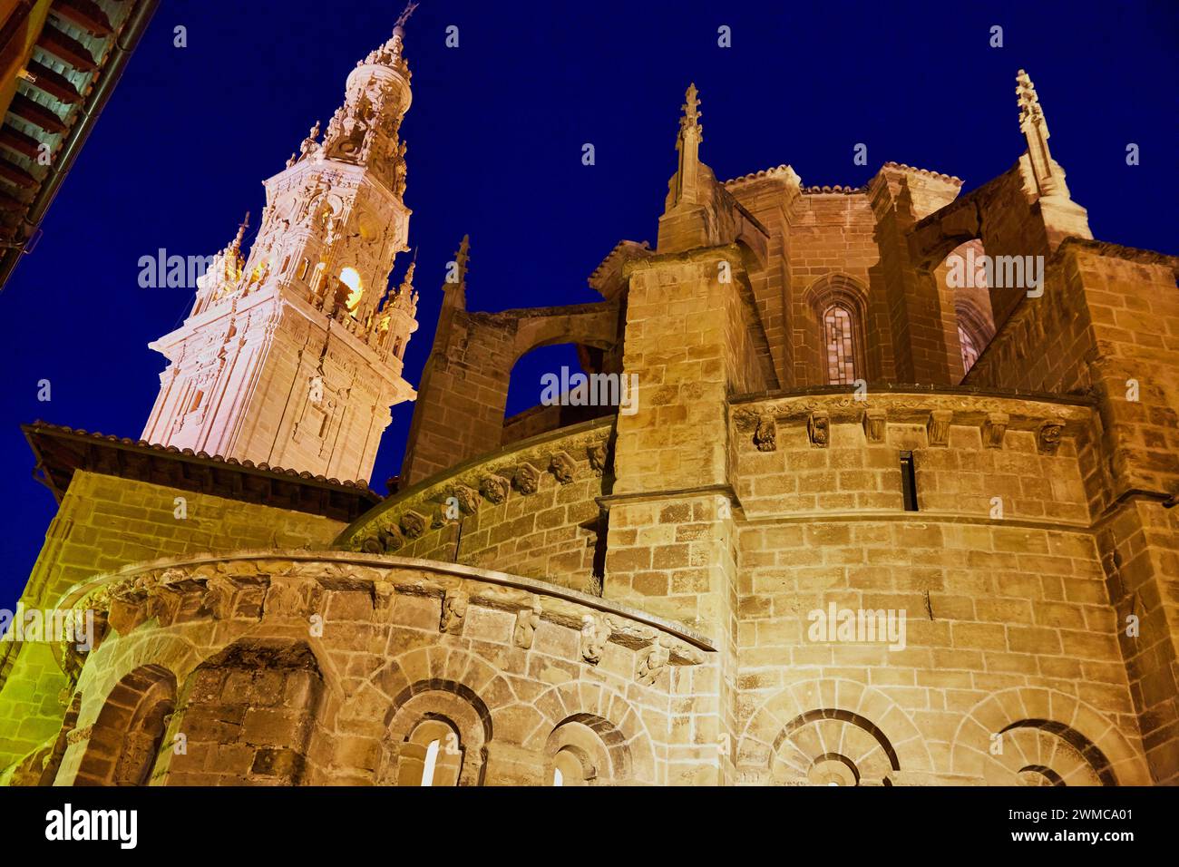 Cathédrale de Santo Domingo de la Calzada, chemin de Saint James, Camino de Santiago, Santo Domingo de la Calzada, la Rioja, Espagne, Europe Banque D'Images
