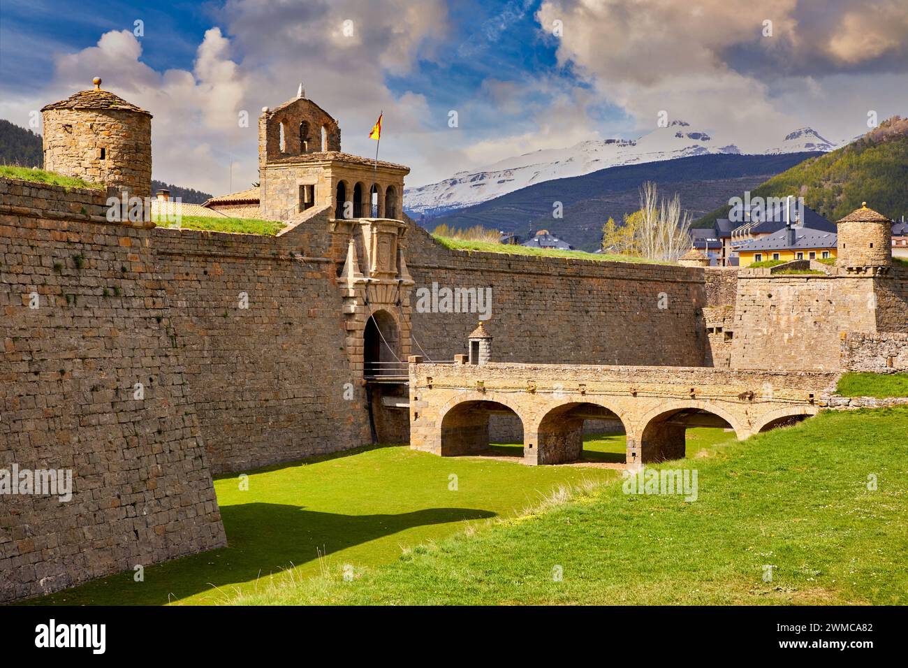 La Ciudadela, citadelle, Château de St Peter, Jaca, Huesca, Aragón, Espagne province, Europe Banque D'Images