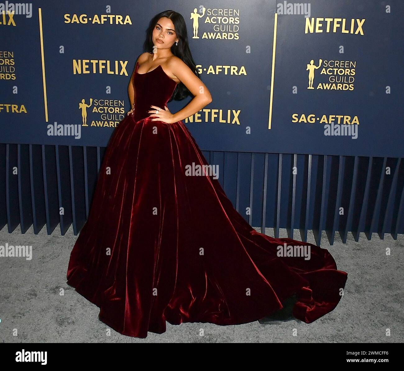 Ariana Greenblatt assiste à la 30e cérémonie annuelle des Screen Actors Guild Awards au Shrine Auditorium and Expo Hall le 24 février 2024 à Los Angeles, en Californie. Photo C Flanigan/imageSPACE/SIPA USA Banque D'Images