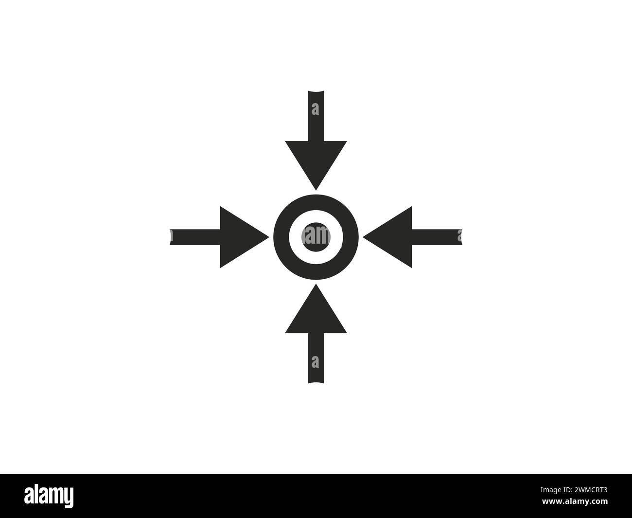 Flèche, concentration, icône attention. Illustration vectorielle. Illustration de Vecteur