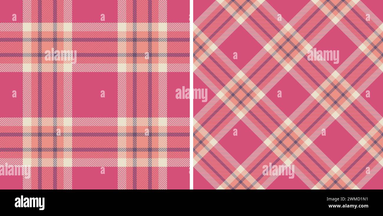 Tartan de tissu de motif de texture à carreaux sans couture avec un textile vectoriel de fond de chèque. Ensemble dans les couleurs de mariage dans les idées de tenue de chemise de flanelle. Illustration de Vecteur